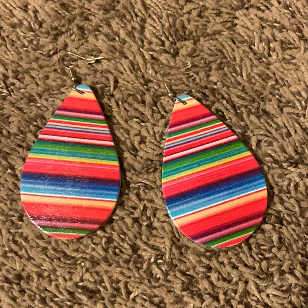 Serape stripe earrings